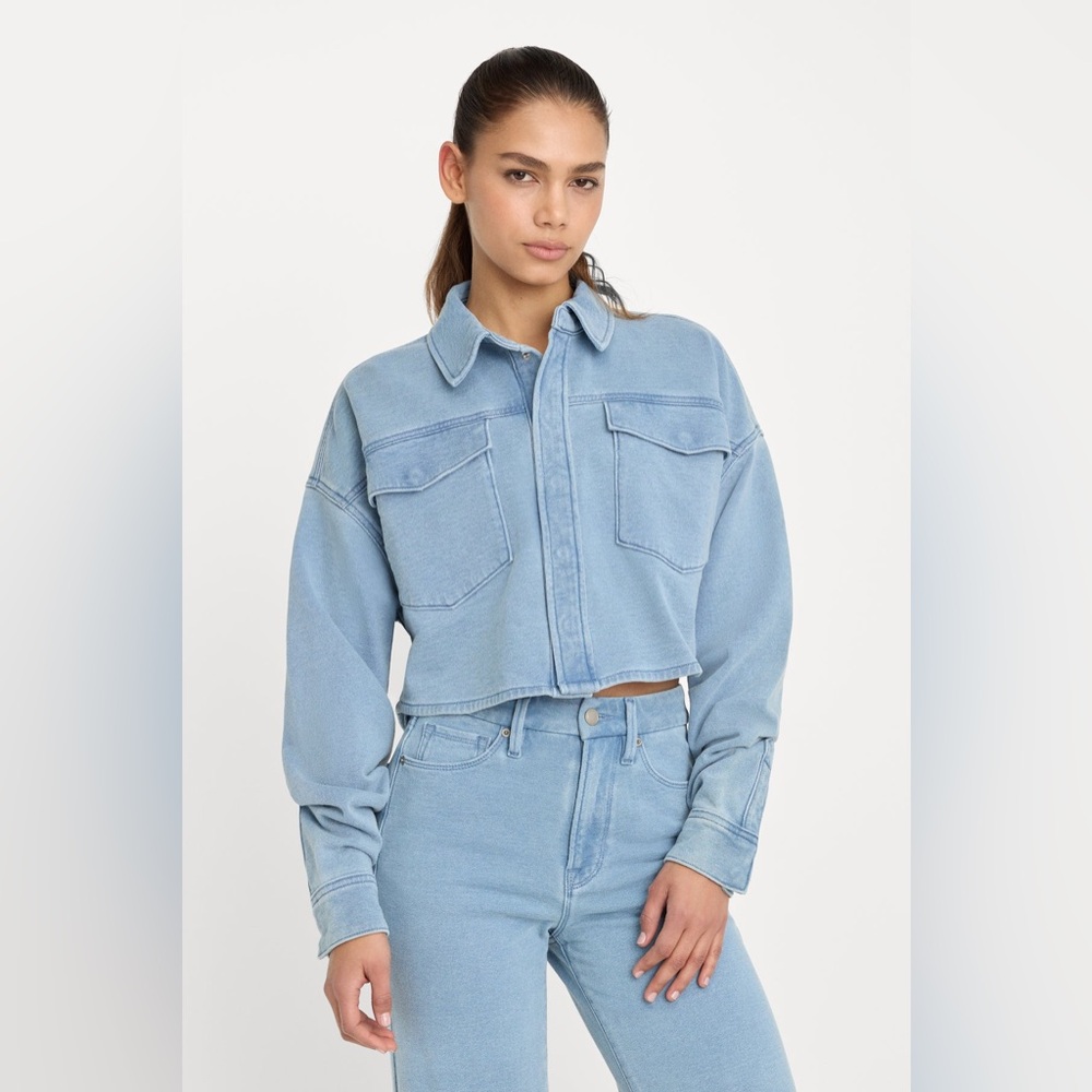 Good American Jeanius Cropped Jacket
